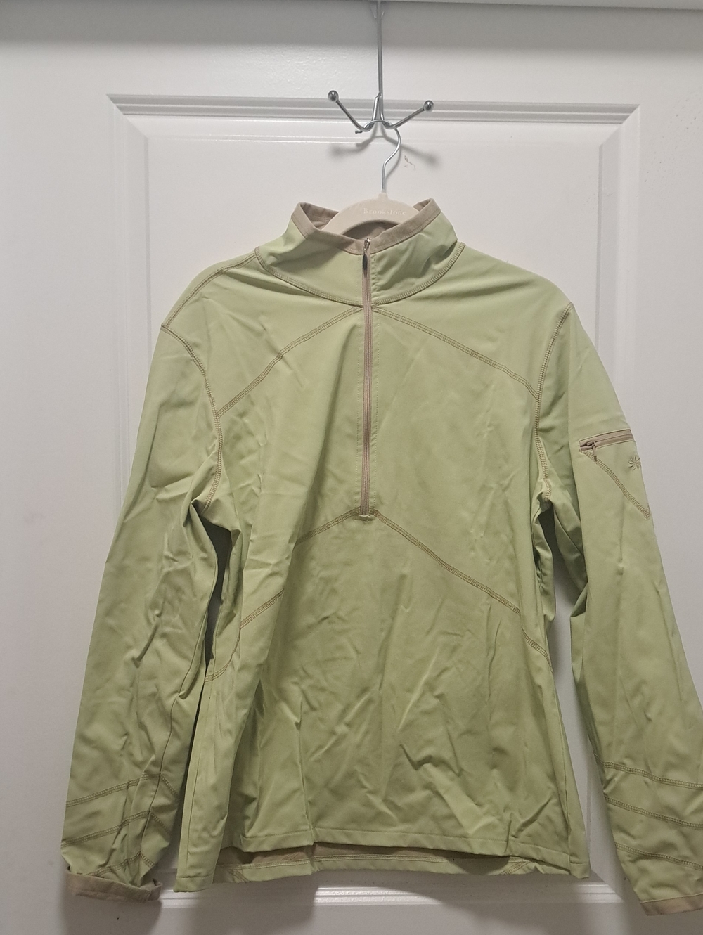 Light Green Quarter-Zip Active Pullover